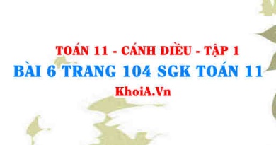 Bài 6 trang 104 SGK Toán 11 tập 1 Cánh Diều